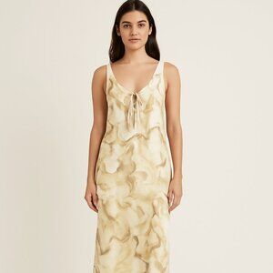 Kenneth Cole Oyster Marble Sleeveless Slip Dress Size Small